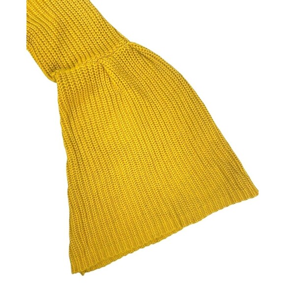 THML Anthropologie Chunky Trumpet Sleeve Boho Fisherman Cozy Cotton Sweater L - Picture 3 of 10